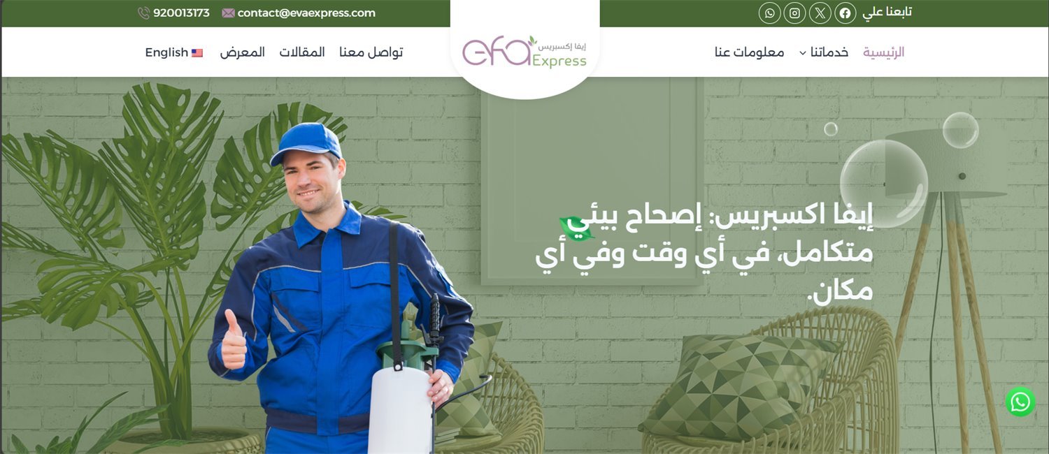 EFA Express service website screenshot
